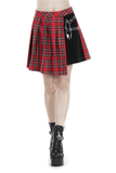 Punk-Chic Asymmetric Plaid Mini Skirt for Women