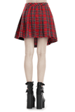 Punk-Chic Asymmetric Plaid Mini Skirt for Women