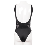 Punk Cutout One-Piece Swimsuit: Black Zipper Suit