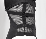 Punk Cutout One-Piece Swimsuit: Black Zipper Suit