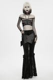 Punk Devil Eye Faux Leather Lace Up Bra Crop Top