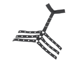 Punk Goth Strappy Chest Harness with Steel Eyelets
