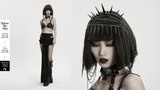 Punk Gothic Chain Headpiece with Spiked Thorn Motif