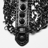 Punk Gothic Chain Headpiece with Spiked Thorn Motif