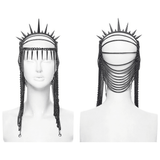 Punk Gothic Chain Headpiece with Spiked Thorn Motif