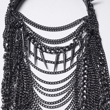 Punk Gothic Chain Headpiece with Spiked Thorn Motif