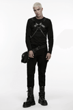 Punk Gothic PU Leather Body Harness with Metal Chains