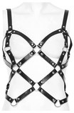Punk Harness with Metal Rings for a Structured Look