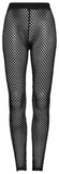 Punk-inspired Women's Elastic Black Fishnet Leggings