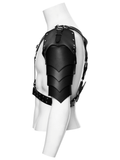 Punk Men's Black Faux Leather Shoulder Armor Harness