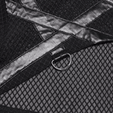 Punk Mesh Hooded Short Top with Rubberized Panels