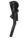 Punk Mesh Hooded Short Top with Rubberized Panels