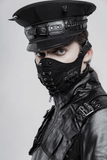 Punk Military Cap with Spikes and PU Leather Straps