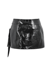 Punk Mini Skirt with Spiked Embellishments and Pockets