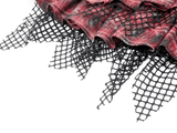 Punk Plaid Tiered Mini Skirt with Chain Accent
