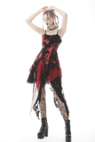 Punk Rock Dress featuring Asymmetrical Netting and Straps