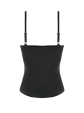 Punk Sheer Cami with Corset Lacing and Metal Accents