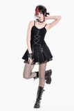 Punk Sheer Cami with Corset Lacing and Metal Accents