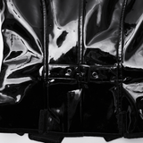 Punk Star Gothic Vest in Shiny Patent Leather for Bold Style