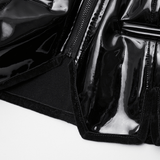Punk Star Gothic Vest in Shiny Patent Leather for Bold Style