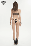 Punk Two-Piece Lingerie with Chains / Ladies Hollow Bikini