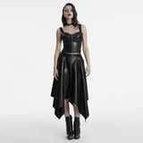 Punk Vegan Leather Waiscoat with Customizable Straps