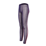 Purple Transparent Leggings: Gothic Elastic Pants