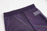 Purple Transparent Leggings: Gothic Elastic Pants