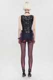 Purple Transparent Leggings: Gothic Elastic Pants