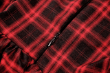 Red Tartan Punk Mini Dress with Tiered Frills