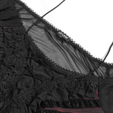 Refined Off-Shoulder Ruffle Top with Sheer Sleeves and Lace