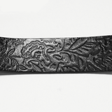 Retro Embossed Leather Body Harness with Crossed Straps