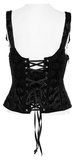 Retro Gothic Velvet Corset with Lace-Up Detailing