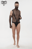 Gothic Punk Rivet Pu Leder Body Harness / Sexy schwarze Dessous für Männer