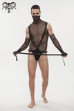 Gothic Punk Rivet Pu Leder Body Harness / Sexy schwarze Dessous für Männer
