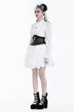 Romantic Tulle Skirt with Embroidered Lace Hemline