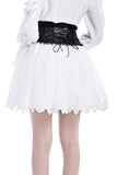 Romantic Tulle Skirt with Embroidered Lace Hemline