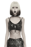 Seductive Cross Body Chain with Cascading Drapes
