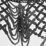 Seductive Cross Body Chain with Cascading Drapes