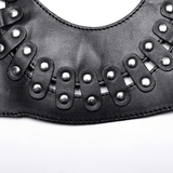 Seductive Gothic Bustier Top with Faux Leather Straps