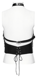 Seductive Gothic Bustier Top with Faux Leather Straps