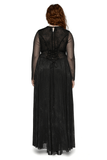 Seductive Mesh Dress with Spiderweb and Snake Print