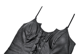 Seductive Punk Dress with Faux Leather Bustier