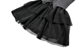 Seductive Punk Dress with Faux Leather Bustier