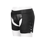 Sexy durchsichtige Herrenunterwäsche mit seitlicher Schnürung / Alternative schwarze Unterwäsche mit elastischem Bund