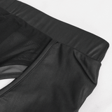Sexy durchsichtige Herrenunterwäsche mit seitlicher Schnürung / Alternative schwarze Unterwäsche mit elastischem Bund