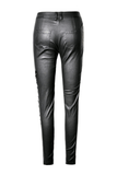 Seductive Skinny Pants with Asymmetrical Design and Lace-Up