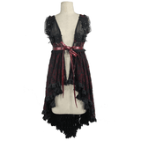 Sexy transparentes Spitzen-Nachtkleid / romantisches Gothic-Kleid mit Schnürung am Rücken