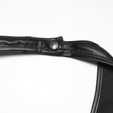 Sexy Black Punk Halter Top with Studded Strap Accents