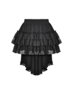 Sexy Black Ruffled Tier Skirt with Elastic Waist